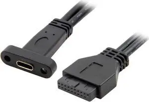 Single Port USB 3.1 Type C USB-C Female to USB 3.0 Motherboard Header Cable 40cm