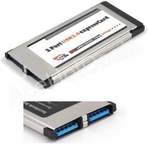 34mm Express Card Expresscard to 2 Port USB 3.0 Adapter for Laptop NEC Chip
