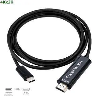 USB-C Type C USB 3.1 to HDMI 4K HDTV Adapter Cable for Laptop Black 1.8m