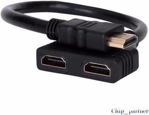 10 HDMI Splitter 1 in 2 out Cable HDMI Male to 2 Female Port Convert Split Cable