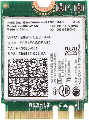 Intel Dual Band 7260NGW Wireless 300Mbps WiFi Bluetooth BT 4.0 NGFF Network Card