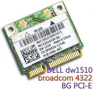 DELL DW1510 Broadcom 4322 Wireless Wifi 300M Half Mini PCI-E Wlan Network Card