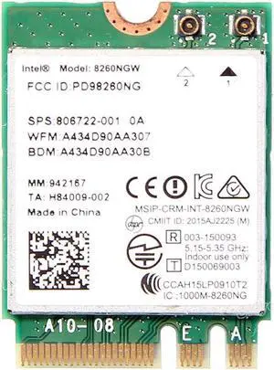 Intel Dual Band Wireless-AC 8260 8260NGW NGFF 867Mbps WIFI Card windows 7 8 10