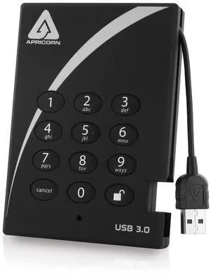 Apricorn Aegis Padlock 512 GB USB 3.0 SSD 256-Bit Encrypted (A25-3PL256-S512)