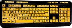 Adesso - Luminous Keyboard - Black/Yellow (AKB-132UY)