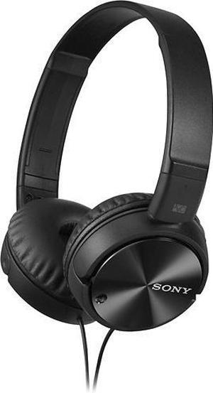Sony - Noise-Canceling Wired On-Ear Headphones - Black (MDRZX110NC)