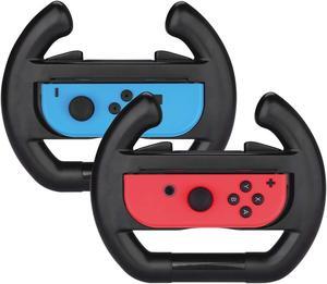 Althemax® Race Car Controller Remote dock Wheel Accessory Joy-Con Black For Nintendo Switch Mario Car Racing Games Black