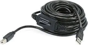 Monoprice 33ft 10M USB 2.0 A Male to B Male Active Cable for Printer Scanner Cable 15M for PC, Mac, HP, Canon, Lexmark,