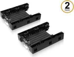 ICY DOCK Dual Tool-Less Dual 2.5 to 3.5 HDD Drive Bay SSD Mounting Bracket Kit Adapter - EZ-Fit Lite MB290SP-B Dual (SSD Bracket Dual x2 Unit Package)