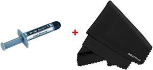 Arctic Silver 5 High-Density Polysynthetic Silver Thermal Compound, 3.5 Grams + MicroFiber (7" X 6") Cleaning Cloth