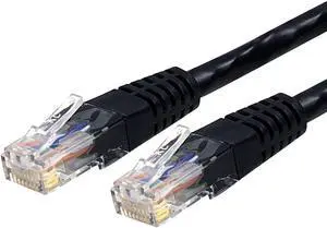 Cat6 Ethernet Cable - 100 ft - Black - Patch Cable - Molded Cat6 Cable - Long Network Cable - Ethernet Cord - Cat 6 Cable - 100ft (C6PATCH100BK)