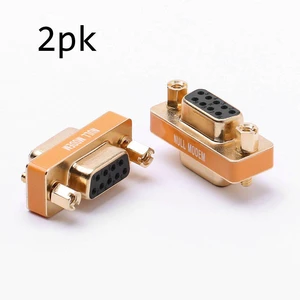 DB9 Null Modem Adapter Female to Female Slimline Data Transfer Serial Port Adapter Gold Plated 2 Pack DB9 Null Modem Adapter Female to Female Slimline Data Transfer Serial Port Adapter Gold Plated 2 Pack
