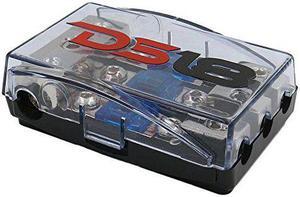 DS18 FD1024/38AFS-60A Mini ANL AFS Fuse Holder and Distribution Block 1x0GA + 2x4GA in - 3x8GA Out with 60A Fuses