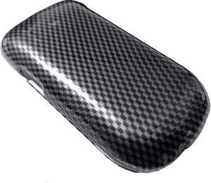 For LG Fluid 2 II AN170 Hard Snap On Protector Case Phone Cover + Happy Face (Carbon Fiber Design)