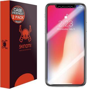 iPhone X Screen Protector Case Friendly2Pack Skinomi TechSkin Full Coverage Screen Protector for iPhone X Clear HD AntiBubble Film