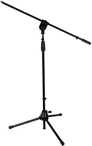 LyxPro Microphone Stand Boom Arm Tilting Rotating Floor Podium Stage or Studio Strong Durable And Foldable Height 38.5"- 66" Extends Arm to 29 3/8" Comes With 3/8" and 5/8" mount Adapter
