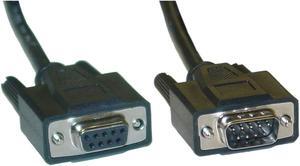CableWholesale 10-Feet DB9 Male/DB9 Female, 9C, Serial Cable, 1:1, Black (10D1-03210BK)