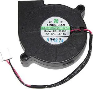 XFan 5cm RBH5015B 12V 0.14A 2Wire DC Blower Fan