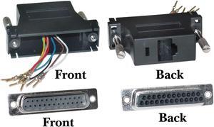 CableWholesale DB25 Male/RJ45 Adapter - Black (31D3-3720BK)
