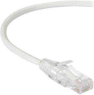 Black Box C6PC28-WH-15 SLIM-NET CAT6 250-MHZ 28-AWG ETHERNET PATCH CABLE - UNSHIELDED, PVC, SNAGLESS BO