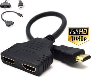 FYL 1080P HDMI Port Male to 2Female 1 in 2 Out Splitter Cable Adapter Converter Home