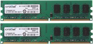 4GB Crucial 2PCS 2GB DDR2 800MHz PC2-6400 INTEL Desktop RAM DIMM Memory PC6400