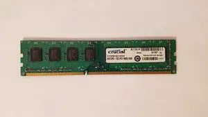 Crucial 4GB Single DDR3 1333 MT/s (PC3-10600) CL9 Unbuffered UDIMM 240-Pin Desktop Memory Module CT51264BA1339