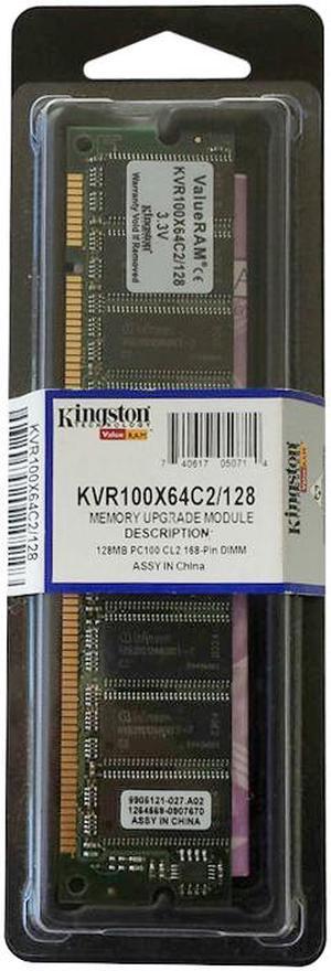 Kingston 128MB PC 100 Desktop Memory Model KVR100X64C2/128
