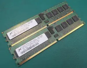 MICRON 1GB PC2-3200R DDR2 ECC REG MEMORY MODULE MT18HTF12872Y-40ED6