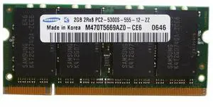 Samsung 2GB DDR2 PC2-5300 200-Pin Laptop SODIMM Samsung 2GB DDR2 PC2-5300 200-Pin Laptop SODIMM