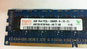 HYNIX HMT351R7BFR4A-H9 4GB SERVER DIMM DDR3 PC10600(1333) REG ECC 1.35v 1RX4 240 512MX72 512mX4 CL9