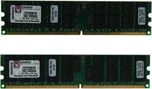 Kingston DDR2 4GB (2GB x2) KTM2865/4G 400MHz IBM DIMM 240-Pin 1.8V ECC RAM Memory (Pack of 2)