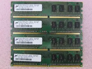 Micron MT8HTF12864AY-667E1 4GB 4 x 1GB PC2-5300U DDR2 667 Non-ECC Memory Kit
