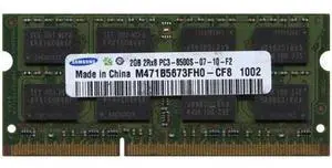 Samsung 2GB PC-8500 DDR3 1066MHz SO-DIMM 204 Pin 2.0GB Memory Upgrade Modules M471B5673FH0-CF8 Samsung 2GB PC-8500 DDR3 1066MHz SO-DIMM 204 Pin 2.0GB Memory Upgrade Modules M471B5673FH0-CF8
