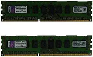 Kingston 8GB (2x4GB) KVR1333D3D8R9S/4G PC3-10600 (DDR3-1333) DDR3 SDRAM ECC Registered 240 Pin 1.5V Server Memory (Pack of 2)