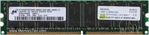 MICRON 512MB 184p PC2100 CL2 18c 32x8 ECC DDR DIMM MT18VDDT6472AG-262G4