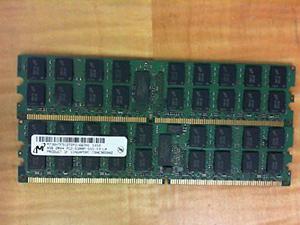 MICRON MT36HTF51272PZ-667H1 4GB SERVER DIMM DDR2 PC5300(667) REG ECC 1.8v 2RX4 240P 512MX72 256mX4 C