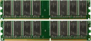 1GB 2x512MB PC3200 DDR-400 184p DIMM Desktop Memory RAM
