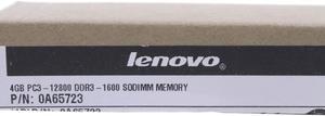 Lenovo 4GB DDR3 1600 SODIMM PC3 12800 Memory Module (0A65723)