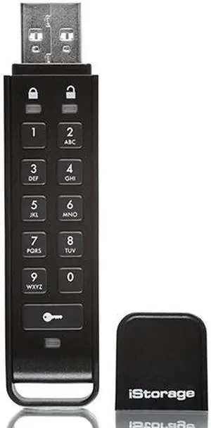 iStorage datAshur Personal2 8GB Hardware Encrypted USB 3.0 Flash Drive AES-XTS 256-bit (IS-FL-DAP3-B-8)