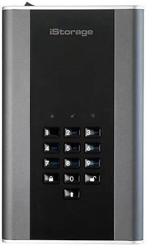 iStorage diskAshur DT2 3TB Secure encrypted desktop hard drive - FIPS Level 2 certified, Password protected, military grade hardware encryption IS-DT2-256-3000-C-G