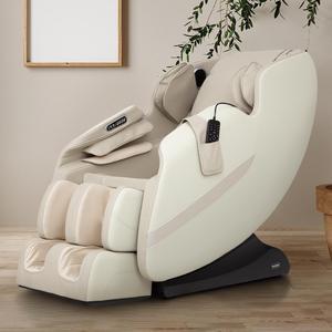 Titan AmaMedic Q7 Full Body Shiatsu Massage Chair with Zero Gravity, Foot Rollers, Bluetooth (Beige)