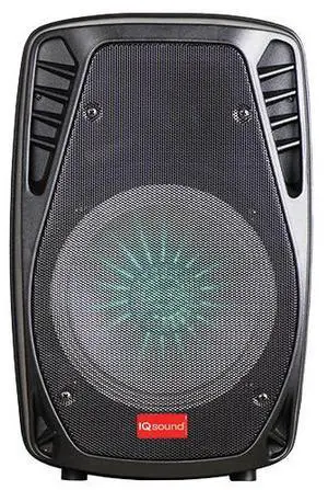SuperSonic IQ-4608DJBT 8" Tailgate Bluetooth Rechargeable PA Speaker USB/SD/FM/LED +Mic Black IQ-4608DJBT