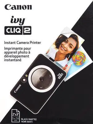Canon IVY CLIQ+2 Instant Camera Printer Black 4520C004