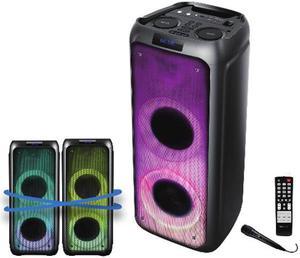 Supersonic IQ7055DJBT Portable Bluetooth 5.0 Speakers with LIGHT SHOW