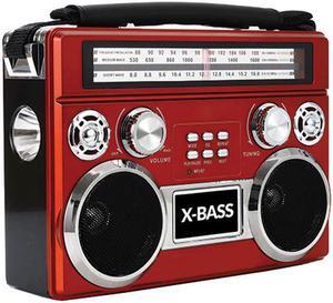 Supersonic SC-1097BT Retro AM/FM/SW 3-Band Portable Radio /Bluetooth/Flash Light