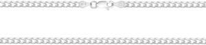 Solid 925 Sterling Silver Italian 3.7mm Flat 22 Curb Chain Necklace for Men Women CURB100-22