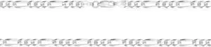Solid 925 Sterling Silver Italian 5mm Flat 24 Figaro Link Chain Necklace for Women Men Made in Italy FIG120-24