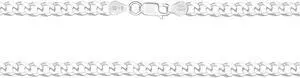 Solid 925 Sterling Silver Italian 5.2mm Flat 26 Curb Chain Necklace for Men Women CURB150-26