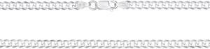 Solid 925 Sterling Silver Italian 4.8mm Flat 20 Curb Chain Necklace for Men Women CURB120-20